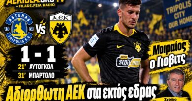 Αστέρας Τρίπολη – ΑΕΚ 1-1 | “Αδιόρθωτη η ΑΕΚ στα εκτός έδρας” | Σχολιασμός Θ.Γεωργάκης | Podcast