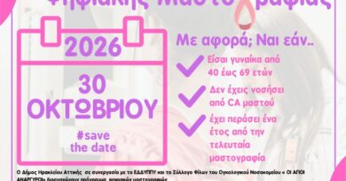 Δήμος Νέου Ηρακλείου: Πρόγραμμα ψηφιακής μαστογραφίας: Οκτώβριος 2026
